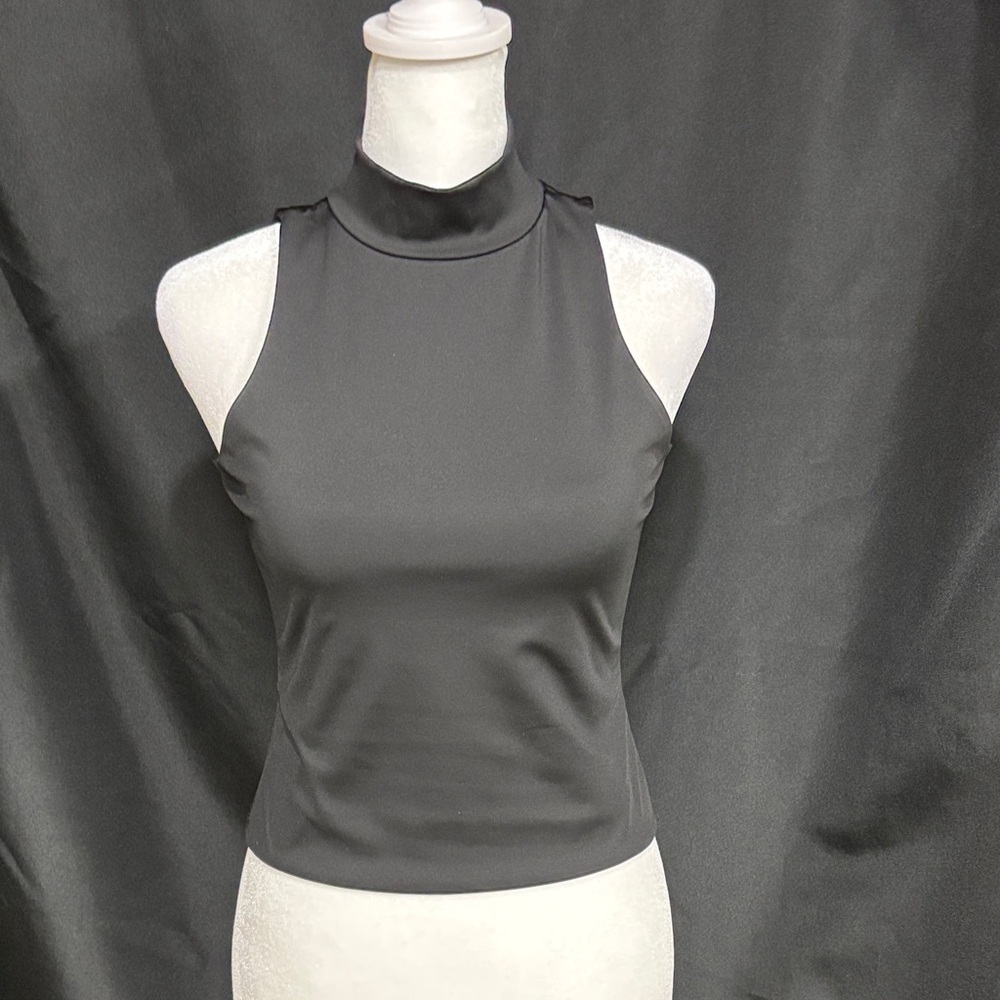 No Boundaries Black High Neck Tank Top